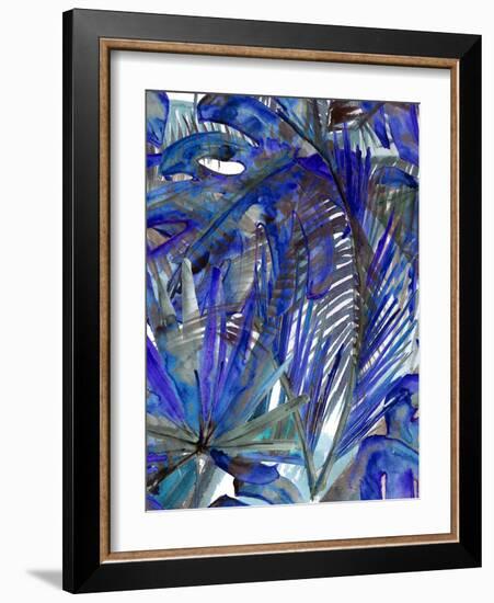 Cobalt Palm I-Ricki Mountain-Framed Art Print