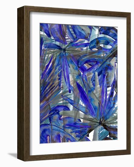 Cobalt Palm III-Ricki Mountain-Framed Art Print