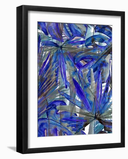 Cobalt Palm III-Ricki Mountain-Framed Art Print