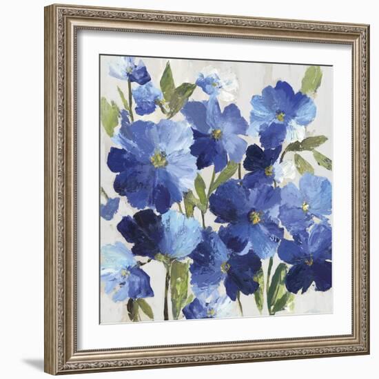 Cobalt Poppies I-Asia Jensen-Framed Art Print