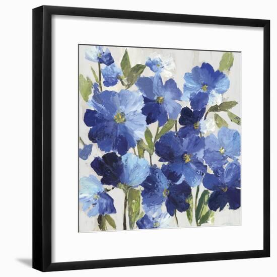 Cobalt Poppies I-Asia Jensen-Framed Art Print