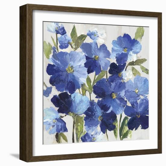 Cobalt Poppies I-Asia Jensen-Framed Art Print