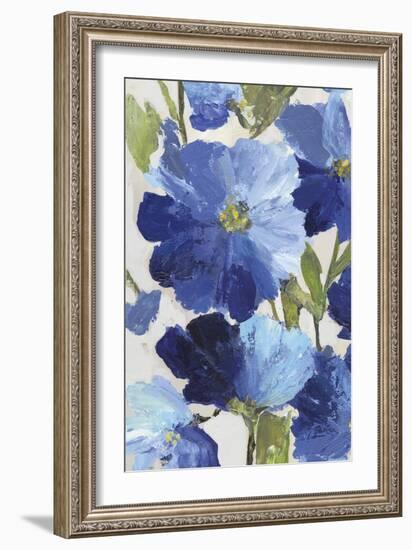 Cobalt Poppies II-Asia Jensen-Framed Art Print