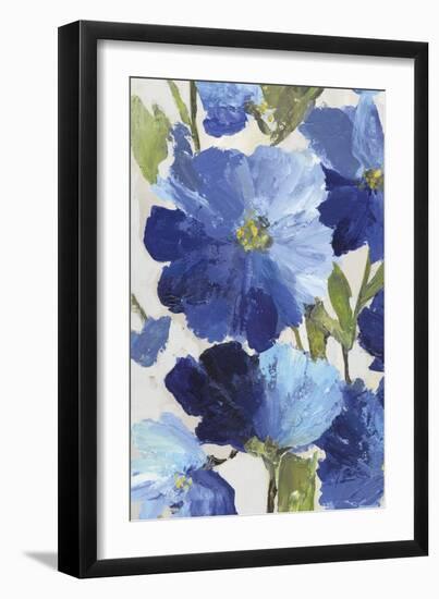 Cobalt Poppies II-Asia Jensen-Framed Art Print