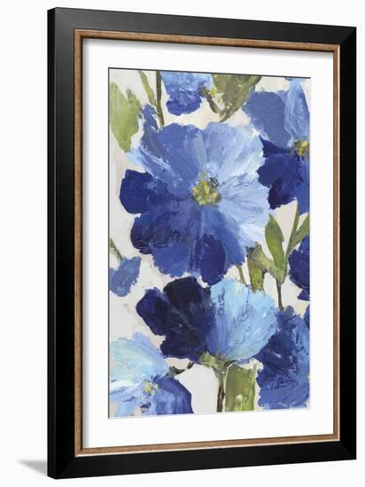 Cobalt Poppies II-Asia Jensen-Framed Art Print