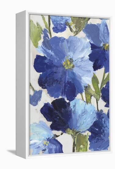 Cobalt Poppies II-Asia Jensen-Framed Stretched Canvas