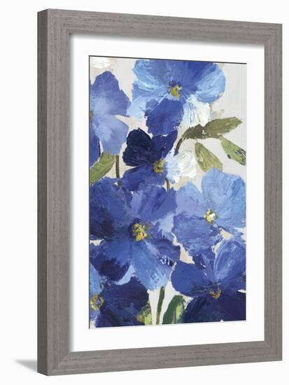 Cobalt Poppies III-Asia Jensen-Framed Art Print