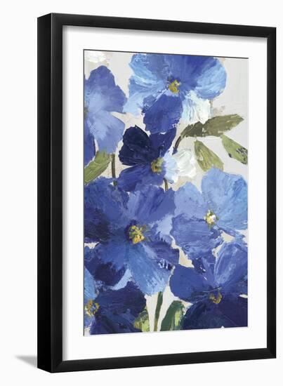 Cobalt Poppies III-Asia Jensen-Framed Art Print