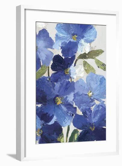 Cobalt Poppies III-Asia Jensen-Framed Art Print