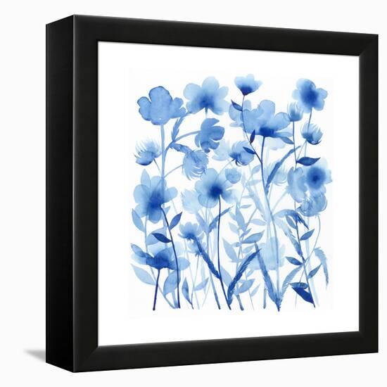 Cobalt Sway I-Grace Popp-Framed Stretched Canvas