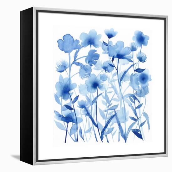 Cobalt Sway I-Grace Popp-Framed Stretched Canvas