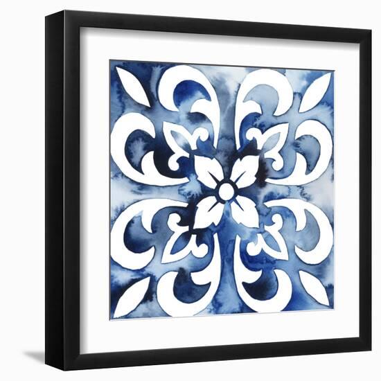 Cobalt Tile II-null-Framed Art Print