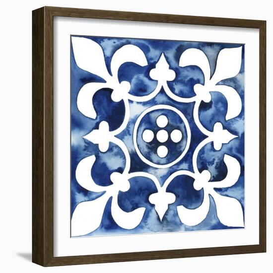 Cobalt Tile III-null-Framed Art Print