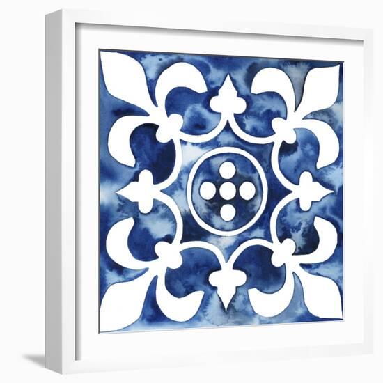 Cobalt Tile III-null-Framed Art Print