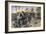 Cobb's and Kershaw's Confederate Troops Behind a Stone Wall Defending Fredericksburg, c.1862-null-Framed Giclee Print