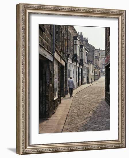 Cobbled Side Street in Otley, Yorkshire, England, United Kingdom, Europe-Nigel Blythe-Framed Photographic Print