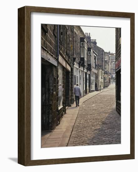 Cobbled Side Street in Otley, Yorkshire, England, United Kingdom, Europe-Nigel Blythe-Framed Photographic Print