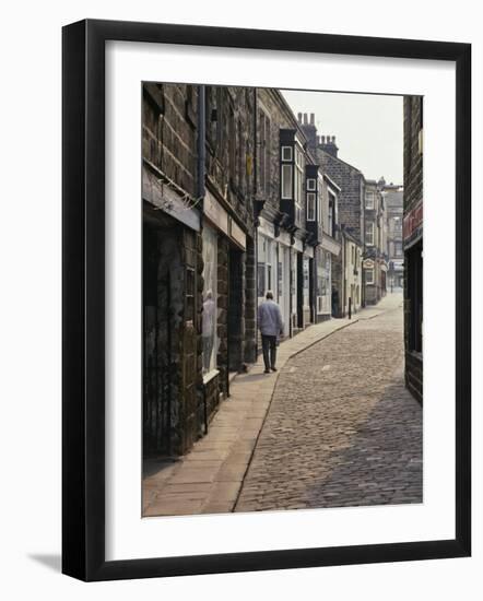 Cobbled Side Street in Otley, Yorkshire, England, United Kingdom, Europe-Nigel Blythe-Framed Photographic Print