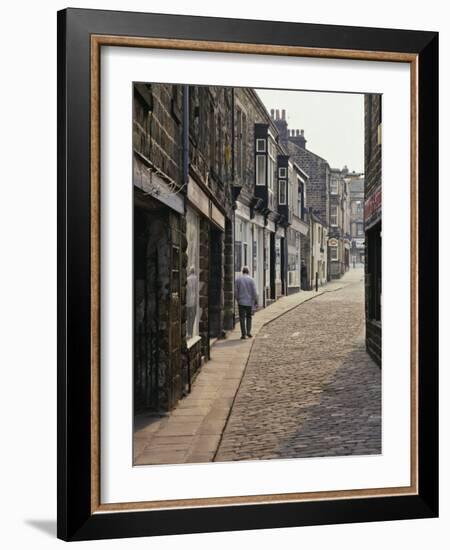 Cobbled Side Street in Otley, Yorkshire, England, United Kingdom, Europe-Nigel Blythe-Framed Photographic Print