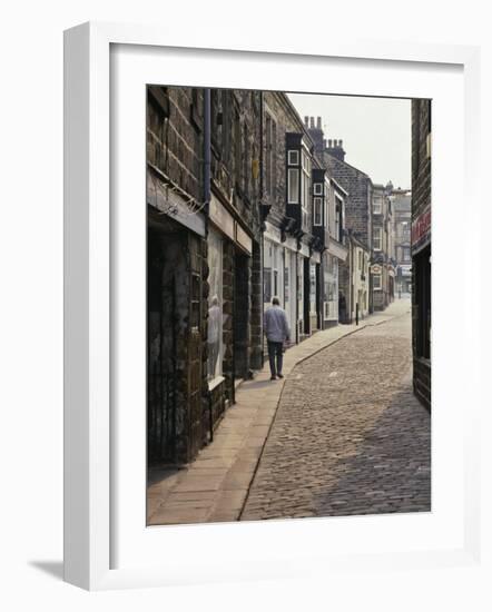 Cobbled Side Street in Otley, Yorkshire, England, United Kingdom, Europe-Nigel Blythe-Framed Photographic Print