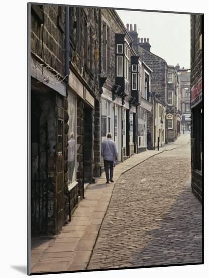 Cobbled Side Street in Otley, Yorkshire, England, United Kingdom, Europe-Nigel Blythe-Mounted Photographic Print