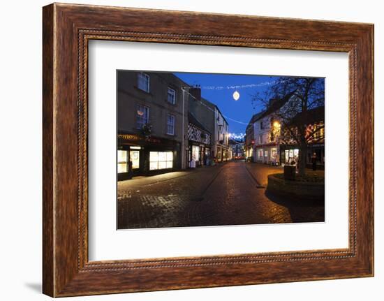 Cobbled Silver Street at Christmas-Mark Sunderland-Framed Photographic Print