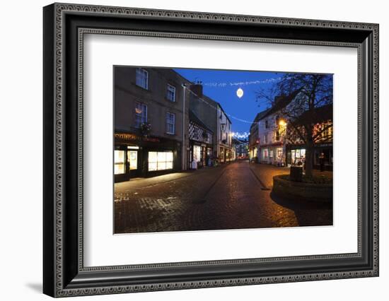 Cobbled Silver Street at Christmas-Mark Sunderland-Framed Photographic Print
