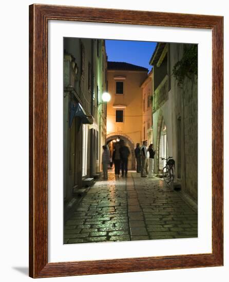 Cobbled Street in Old Town, Rab Town, Rab Island, Kvarner Gulf, Croatia, Europe-Stuart Black-Framed Photographic Print