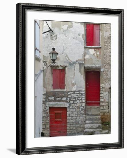 Cobbled Street, Instria, Croatia-Keren Su-Framed Photographic Print