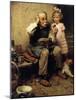 Cobbler Studying Doll’s Shoe-Norman Rockwell-Mounted Giclee Print
