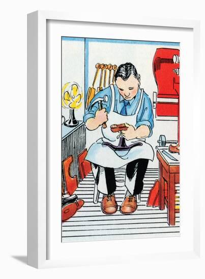 Cobbler-Julia Letheld Hahn-Framed Art Print