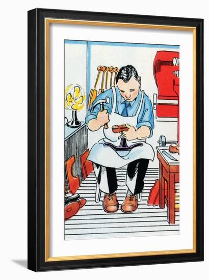 Cobbler-Julia Letheld Hahn-Framed Art Print