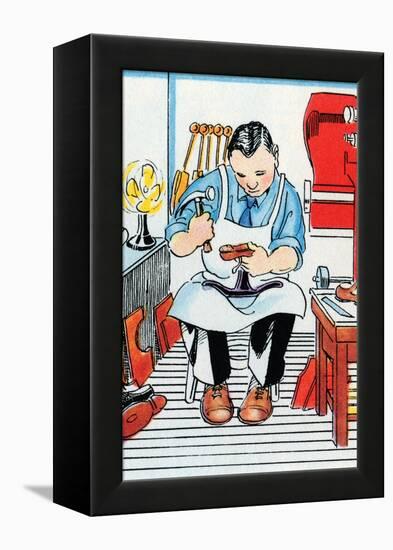 Cobbler-Julia Letheld Hahn-Framed Stretched Canvas