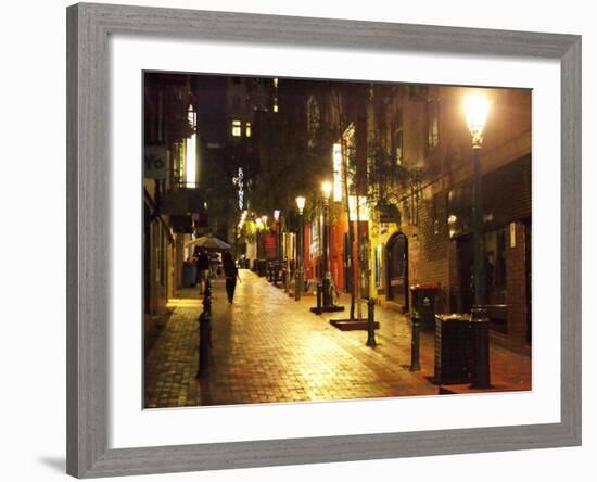 Cobblestone Alleyway, off Collins Street, Melbourne, Victoria, Australia-David Wall-Framed Photographic Print