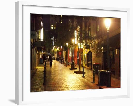 Cobblestone Alleyway, off Collins Street, Melbourne, Victoria, Australia-David Wall-Framed Photographic Print