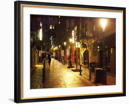 Cobblestone Alleyway, off Collins Street, Melbourne, Victoria, Australia-David Wall-Framed Photographic Print