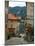 Cobblestone Street Down to Waterfront, Lake Orta, Orta, Italy-Lisa S. Engelbrecht-Mounted Photographic Print