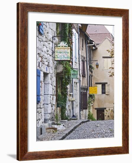 Cobblestone Street in Old Town with Stone Houses, Le Logis Plantagenet Bed and Breakfast-Per Karlsson-Framed Photographic Print