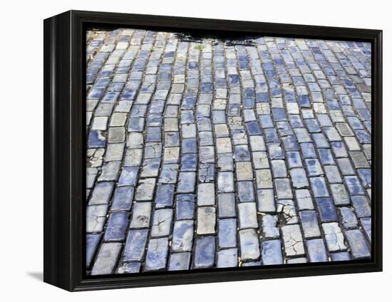 Cobblestone Street, Small Stone as Ballast on Spaniards Galleons, Puerto Rico-Michele Molinari-Framed Premier Image Canvas