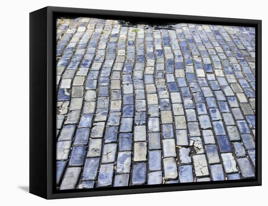 Cobblestone Street, Small Stone as Ballast on Spaniards Galleons, Puerto Rico-Michele Molinari-Framed Premier Image Canvas