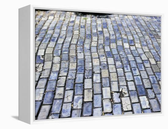 Cobblestone Street, Small Stone as Ballast on Spaniards Galleons, Puerto Rico-Michele Molinari-Framed Premier Image Canvas