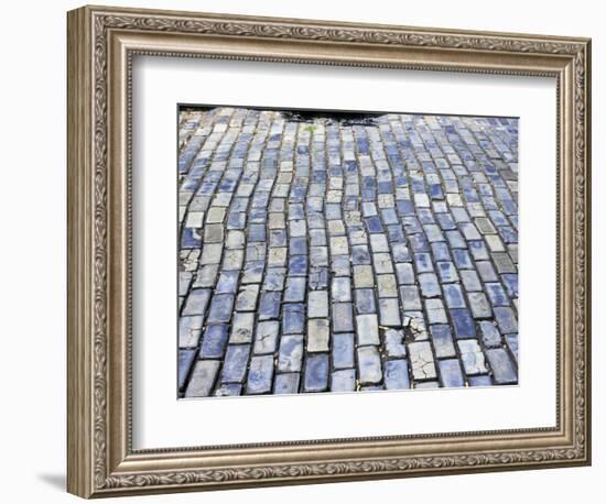 Cobblestone Street, Small Stone as Ballast on Spaniards Galleons, Puerto Rico-Michele Molinari-Framed Photographic Print