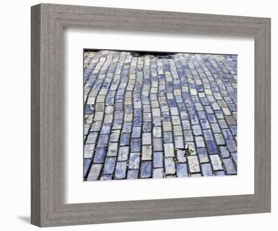 Cobblestone Street, Small Stone as Ballast on Spaniards Galleons, Puerto Rico-Michele Molinari-Framed Photographic Print