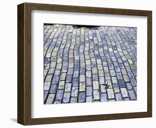 Cobblestone Street, Small Stone as Ballast on Spaniards Galleons, Puerto Rico-Michele Molinari-Framed Photographic Print