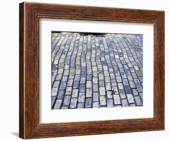 Cobblestone Street, Small Stone as Ballast on Spaniards Galleons, Puerto Rico-Michele Molinari-Framed Photographic Print