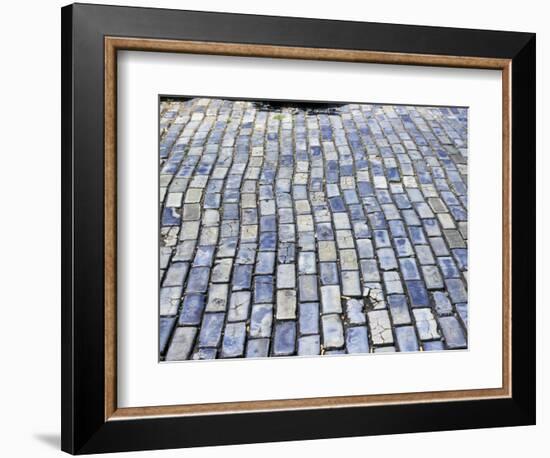 Cobblestone Street, Small Stone as Ballast on Spaniards Galleons, Puerto Rico-Michele Molinari-Framed Photographic Print