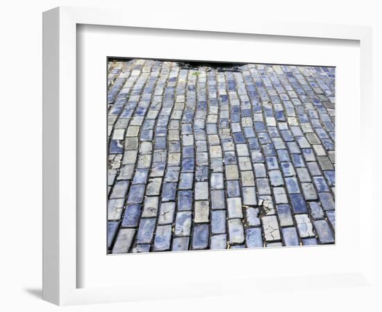 Cobblestone Street, Small Stone as Ballast on Spaniards Galleons, Puerto Rico-Michele Molinari-Framed Photographic Print