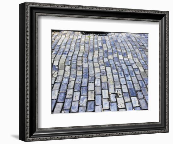 Cobblestone Street, Small Stone as Ballast on Spaniards Galleons, Puerto Rico-Michele Molinari-Framed Photographic Print