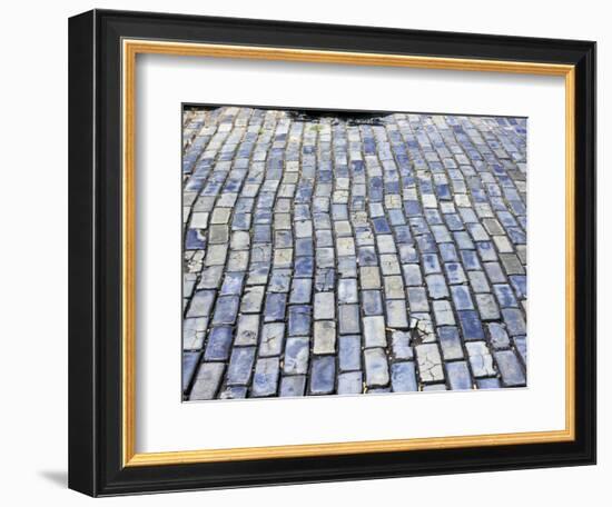 Cobblestone Street, Small Stone as Ballast on Spaniards Galleons, Puerto Rico-Michele Molinari-Framed Photographic Print