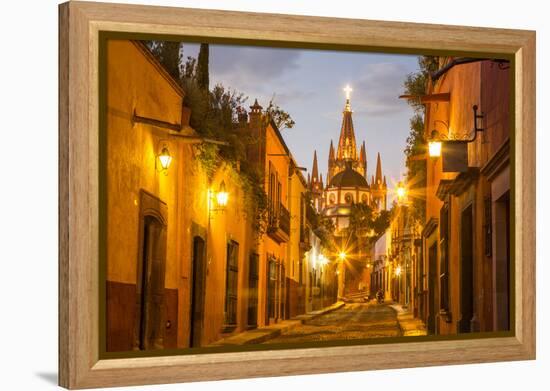 Cobblestones of Aldama Street, San Miguel De Allende, Mexico-Chuck Haney-Framed Premier Image Canvas